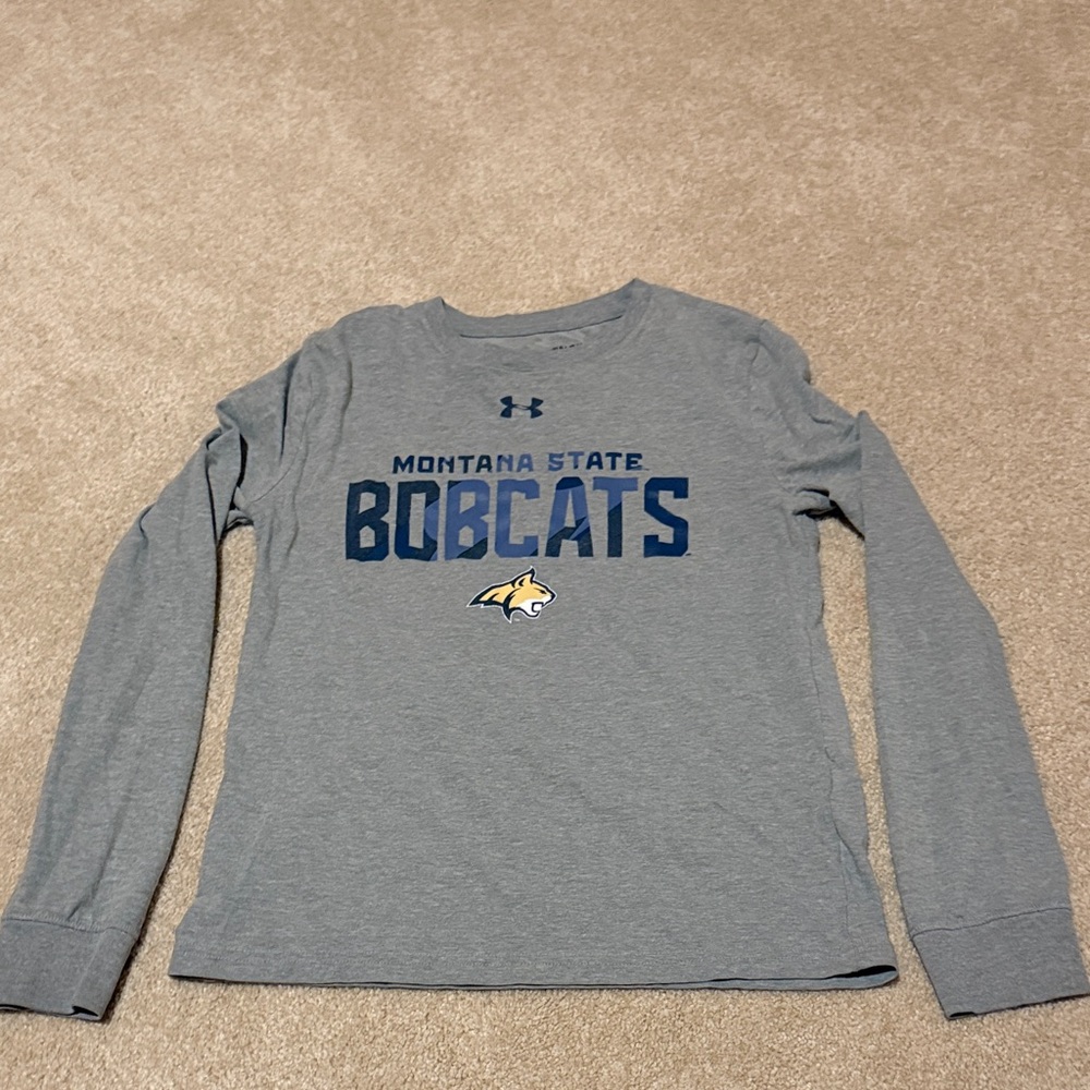 Under Armour Blue and Gray Montana State Bobcats Shirt